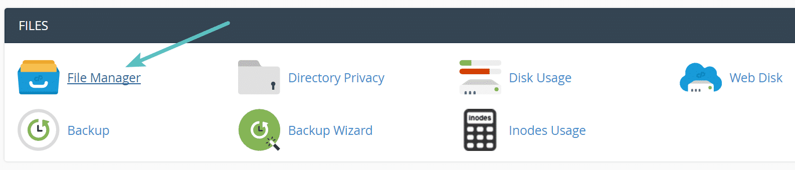 Gestionnaire de fichiers cPanel